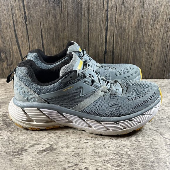 Hoka One One Mens Gaviota 2 1099717 LATH Gray Running Shoes Sneakers Size 8.5